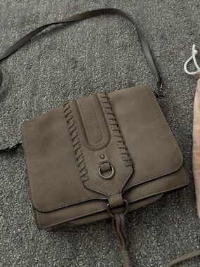 Rebecca Minkoff Dark Brown Leather Messenger with Braided Trim